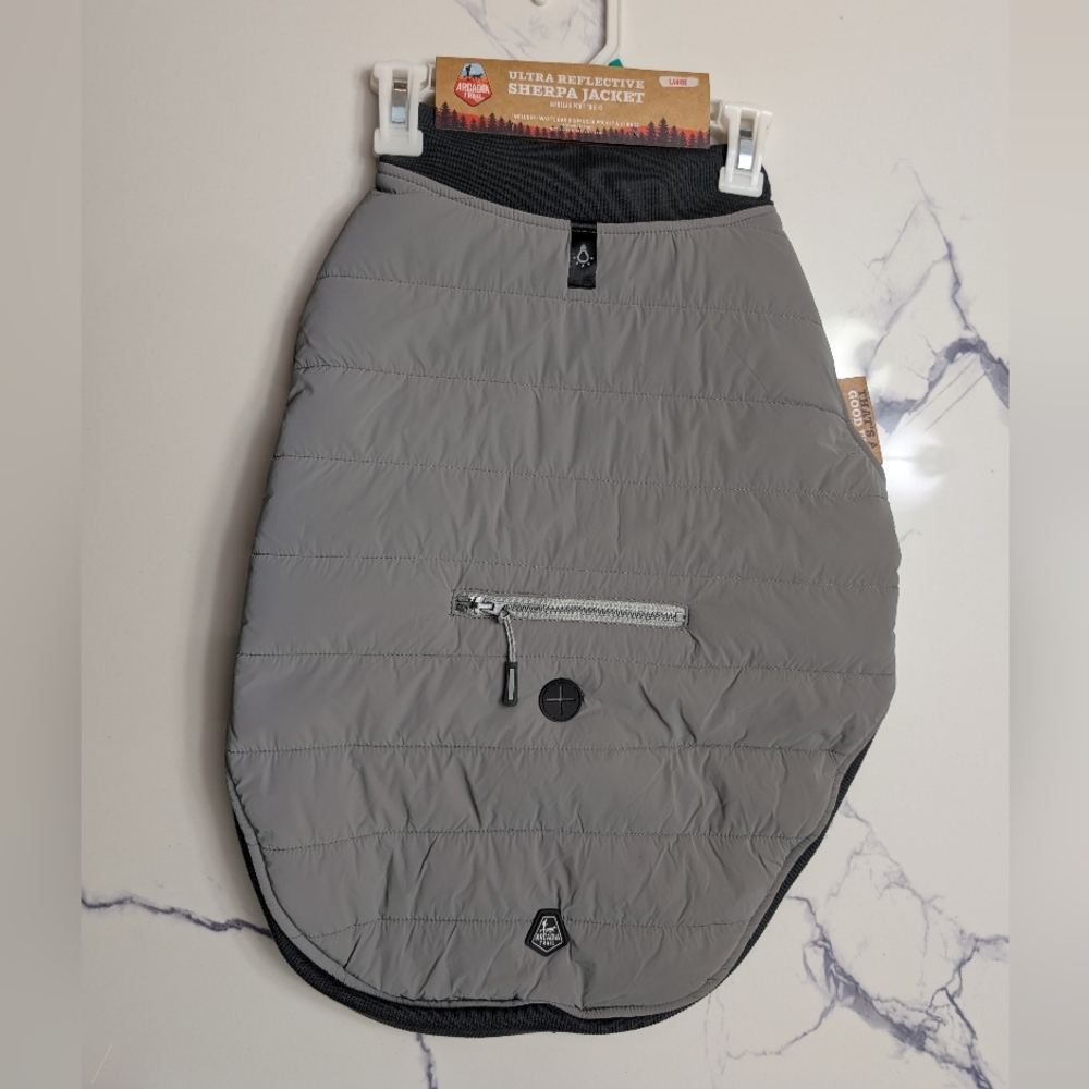 Arcadia Trail, Grey Ultra Reflective Sherpa Jacket, Size Large